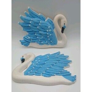 1968 Miller studios Chalk Swans Mid Century Modern Bath Accessory Vintage